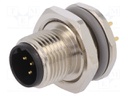 Socket; M12; PIN: 5; male; B code-Profibus; THT; IP67; straight; 60V