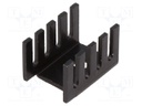 Heatsink: moulded; U; TO202,TO220; black; L: 19.05mm; W: 13.21mm