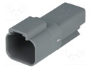 Connector: wire-wire; AT; plug; male; PIN: 2; IP67; Locking: latch