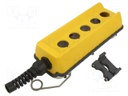 Case; yellow; 46; IP65; plastic; -35÷80°C; Holes no: 5