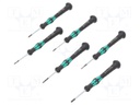 Screwdrivers; Pcs: 6; precision; Package: case; Equipment: stand