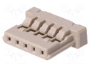 Plug; wire-board; female; DF14; 1.25mm; PIN: 5; w/o contacts