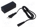 Power supply: switching; desktop,mains; 5VDC,; 5A; 100W; black