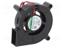 Fan: DC; blower; 12VDC; 60x60x15mm; 8.68m3/h; 29dBA; Vapo; 3600rpm