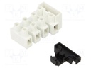 Terminal block; screw terminal; 2.5mm2; 450V; ways: 4; terminals: 8