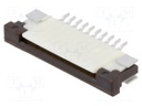 Connector: FFC (FPC); horizontal; PIN: 10; ZIF; SMT; 50V; 0.4A