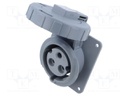 Connector: AC supply 3-phase; socket; female; angled; -25÷40°C