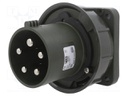 Connector: AC supply 3-phase; socket; male; 63A; 400VAC; IEC 60309