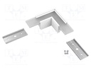 Connector 90°; white; aluminium,polycarbonate