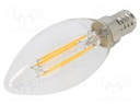 LED lamp; warm white; E14; 230VAC; 470lm; 4.5W; 270°; 2700K