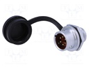 Socket; male; SF12; PIN: 6; IP67; 5A; soldering; 125V; 0.75mm2