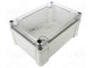 Enclosure: junction box; X: 187mm; Y: 271mm; Z: 110mm; polycarbonate