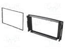 Radio mounting frame; VW; 2 DIN; black
