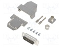 D-Sub; PIN: 15; plug; male; soldering; for cable; black