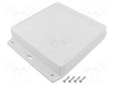 Enclosure: multipurpose; X: 180mm; Y: 181mm; Z: 40mm; 1555F; ABS; grey