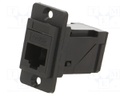 Coupler; DUALSLIM; Cat: 5e; Layout: 8p8c; RJ45 socket,both sides