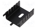 Heatsink: extruded; U; TO220; black; L: 30mm; W: 25.4mm; H: 12.7mm