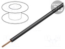 Wire; stranded; Cu; 0.25mm2; black; PVC; 100V; 25m; Class: 5
