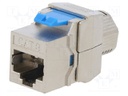 Socket; RJ45; Cat: Cat 8.1; shielded,Keystone,PoE++; Layout: 8p8c