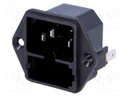 Connector: AC supply; socket; male; 10A; 250VAC; IEC 60320