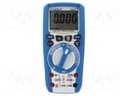 Digital multimeter; LCD 3,75 digit (6000),bargraph; True RMS