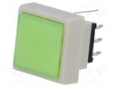 Switch: keypad; Pos: 2; DPDT; 0.1A/30VDC; green; Illumin: LED; green