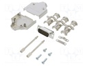 D-Sub; PIN: 15; male; shielded; straight; screw terminal; for cable