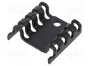 Heatsink: moulded; TO220; black; L: 7mm; W: 24mm; H: 20mm; 21K/W