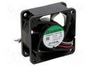 Fan: DC; axial; 12VDC; 60x60x25mm; 62m3/h; 41.7dBA; ball; 7500rpm