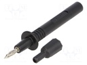 Probe tip; 36A; black; Tip diameter: 4mm; Socket size: 4mm