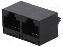 Socket; RJ45; PIN: 8; Cat: 5; Layout: 8p8c; THT; angled