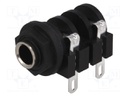 Socket; Jack 6,35mm; female; mono; with on/off switch; angled 90°