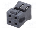 Plug; wire-wire/PCB; female; Milli-Grid; 2mm; PIN: 4; w/o contacts
