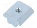 Nut; for profiles; Width of the groove: 10mm; steel; zinc