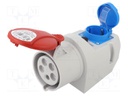 Connector: AC supply 3-phase; socket; female; 32A; 400VAC; IP44