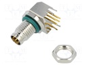 Connector: M8; male; PIN: 6; angled 90°; on PCBs; socket; 1.5A; 30V