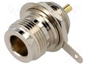 Socket; N; female; straight; soldering; for panel mounting