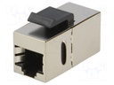 Socket; coupler; Cat: 6; shielded,Keystone; Layout: 8p8c; straight