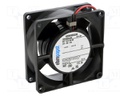 Fan: DC; 24VDC; 80x80x32mm; 80m3/h; 48dBA; ball; 5000rpm; IP54