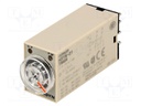 Timer; 0,1min÷10h; DPDT; 250VAC/5A; 24VAC; socket; -10÷50°C; PIN: 8