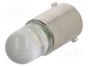 LED lamp; white; BA9S; 12VDC; 12VAC