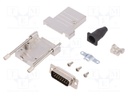 D-Sub; PIN: 15; plug; male; shielded,stamped and formed contacts