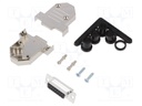D-Sub; PIN: 15; plug; female; soldering; for cable; black