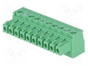 Pluggable terminal block; 3.5mm; ways: 10; straight; plug; female