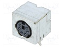 Mini DIN, 6 pos, R/A, Shield