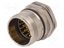 Connector: M23; socket; PIN: 19(3+16); male; soldering; straight; 8A