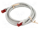 Patch cord; S/FTP; 6; stranded; Cu; LSZH; grey; 1.5m; halogen free