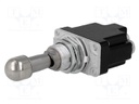 Switch: toggle; Pos: 3; SP3T; ON-OFF-(ON); 6A/230VAC; 15A/28VDC