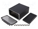 Enclosure: shielding; X: 104mm; Y: 120mm; Z: 55mm; aluminium; black