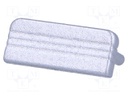 Cap for LED profiles; silver; ABS; Application: SURFACE10; V: GEN2